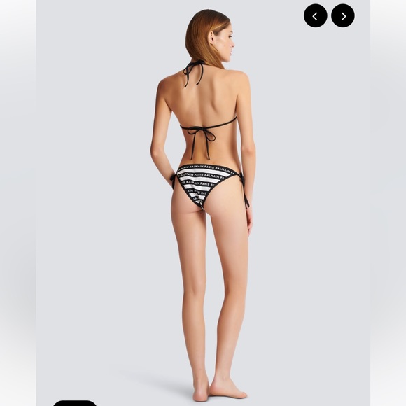 BALMAIN***Black + White Logo Striped String Bikini Set**XS, Sm., Large***$570 - Picture 10 of 13
